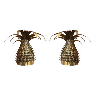 Pineapple Gold Appliques from Maison Jansen, 1980s, Set of 2 For Sale