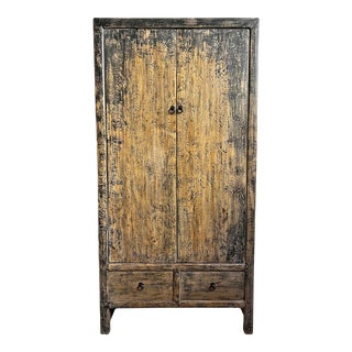 Vintage Shangzhi Rustic Storage Cabinet / Armoire For Sale