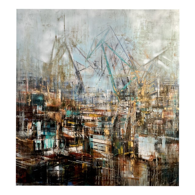Bianca Prettau, Stocznie, 2024, High Density Glaze on Linen Canvas For Sale