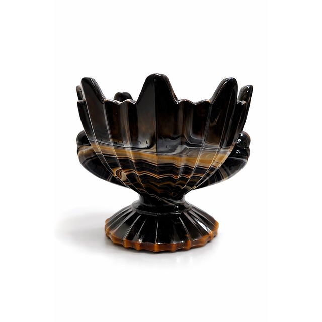 Art Deco Lithyaline Glass Centrepiece Bowl from STS Abel Zagreb, 1930s For Sale - Image 10 of 10