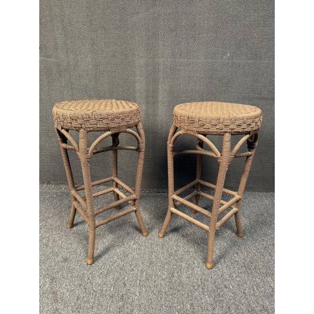 Woven Outdoor Bar Set For Sale - Image 10 of 12