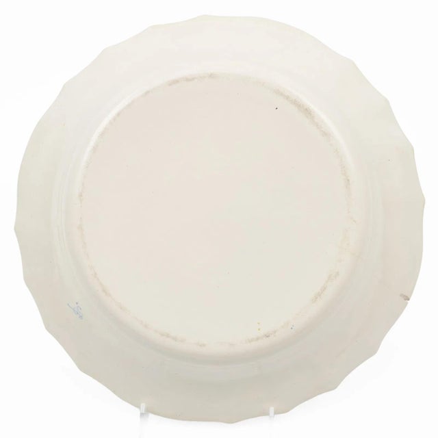 Large Antique 18th Century French Porcelain Round Charger Platter in Chantilly Blue Sprig For Sale - Image 14 of 14