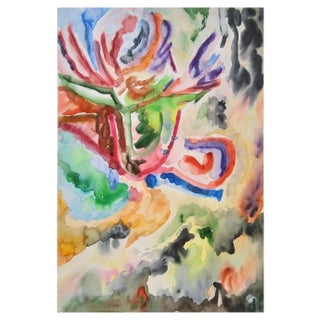 Mariam Khachatryan, L'Amérique, 2022, Watercolor on Paper, Framed For Sale