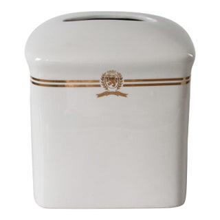 Vintage Tommy Hilfiger Ceramic Tissue Box Cover For Sale