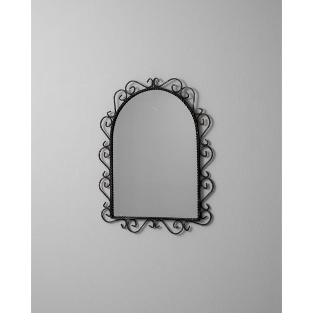 20th Century French Wrought Iron Wall Mirror For Sale In Greensboro - Image 6 of 11