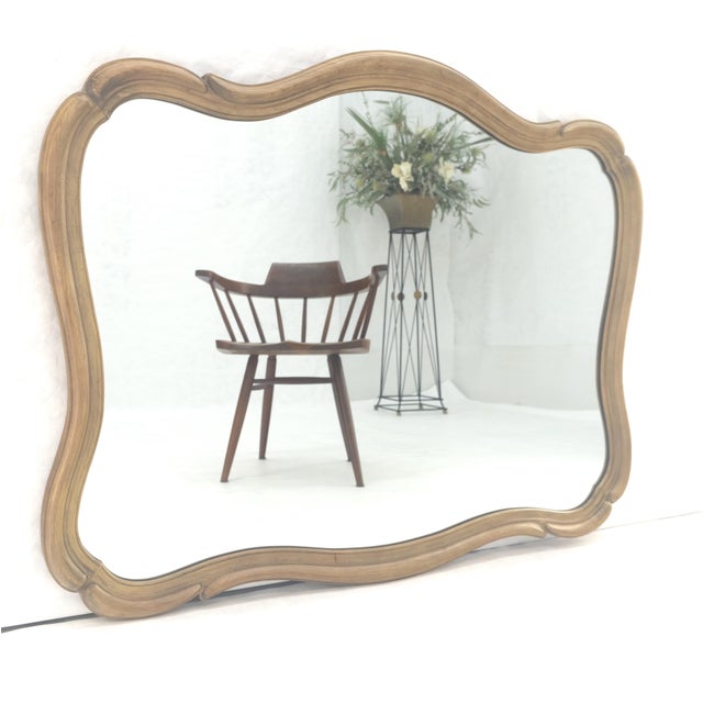 Figural Silver Style Mid Century Modern Wall Mirror Mint For Sale - Image 6 of 8