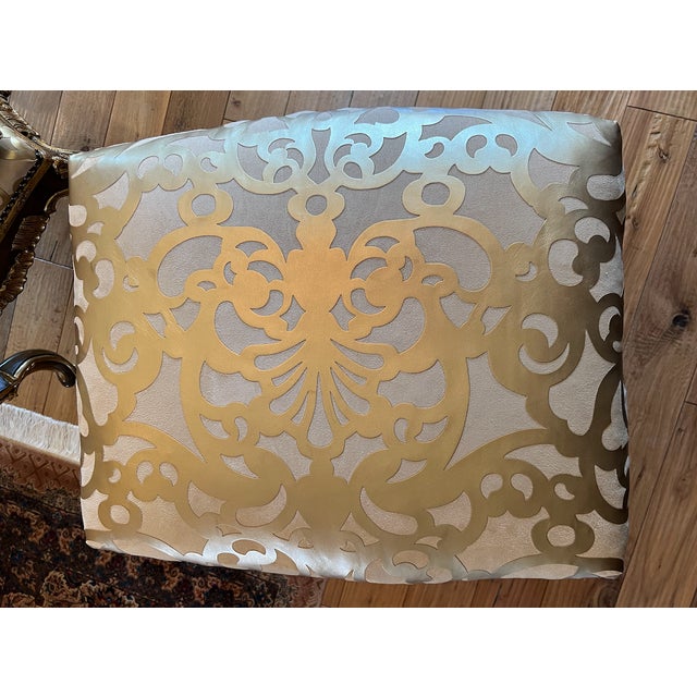 Pair of Marge Carson Piazza San Marco Benches With Antique Gold