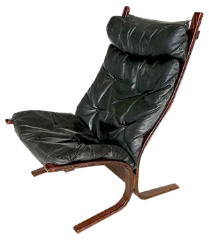 Siesta Leather Highback Chair by Ingmar Relling for Westnofa, 1960s