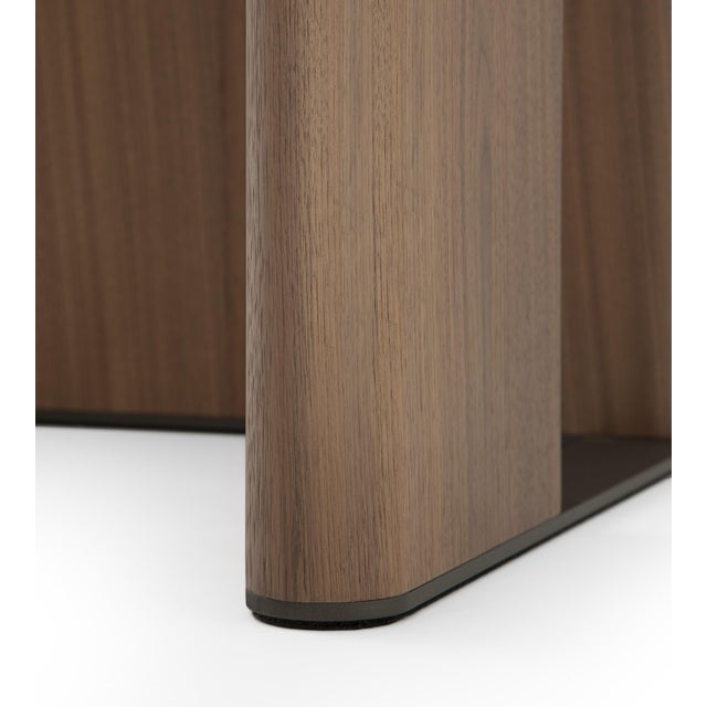 Tetris Walnut and Marble Console Table by Morica Design For Sale - Image 6 of 7