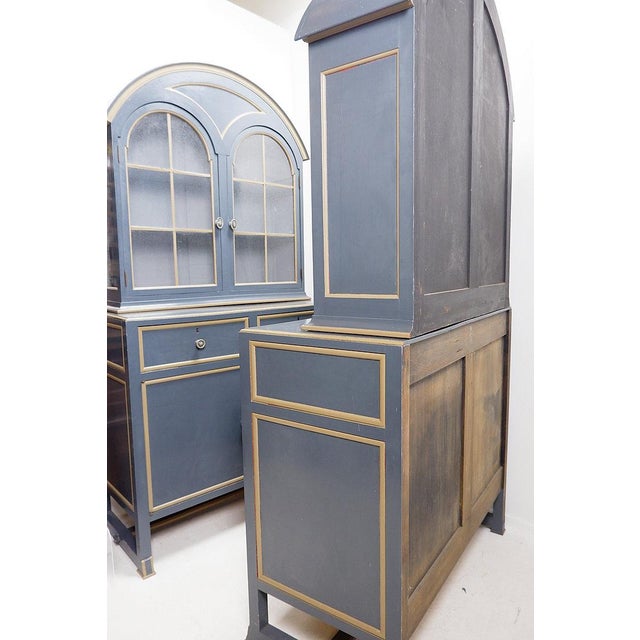 Vintage Chinese Cabinet in Lacquered Grey For Sale - Image 15 of 16