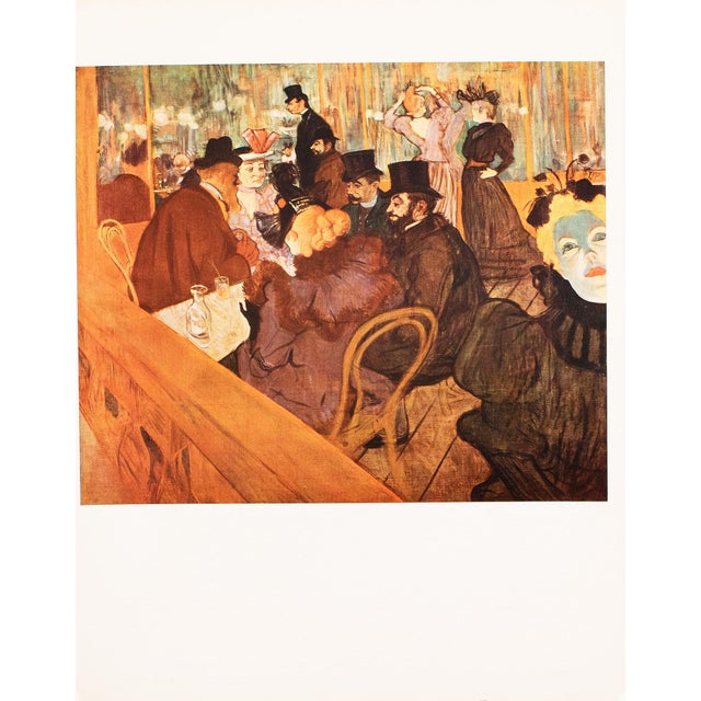 Paper 1952 After Toulouse-Lautrec "At the Moulin Rouge", Full-Color Print For Sale - Image 7 of 7