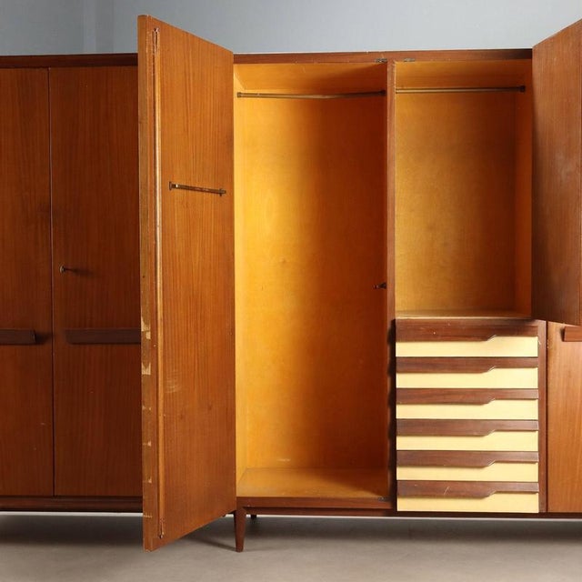 Vintage Wardrobe in Teak Veneer and Laminate, Italy, 1960s For Sale - Image 4 of 13