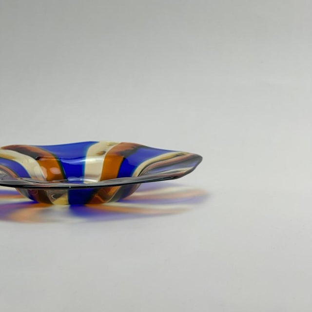 1970s Murano Striped Glass Candy Dish from Fratelli Toso, Italy, 1970s For Sale - Image 5 of 10