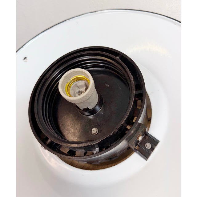 Industrial Grey Enamel Pendant Lamp with Milk Glass from Elektrosvit, 1960s For Sale - Image 16 of 18