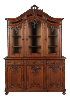 Antique Baroque Buffet Top Display Case, 19th Century