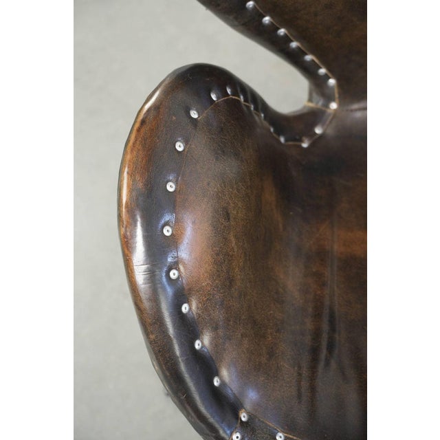 Animal Skin Vintage Aviator Desk Chair in Cowhide Leather and Aluminium from Timothy Oulton For Sale - Image 7 of 17