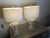 These lamps appear to be concrete molded lamps in a gray shade, but it is man made material that comes from a mold that...
