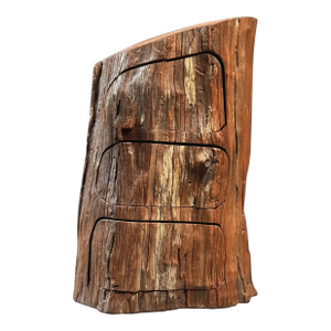 Vintage Folk Art Hand Carved Wood Puzzle Box