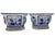 Contemporary Large Chinoiserie Blue & White Botanical Jardinieres - A Pair For Sale - Image 4 of 5