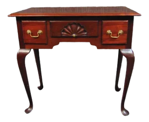 Bench Made Queen Anne Style Carved Cherry Lowboy