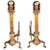 Large and Impressive Louis XVI Style Brass and Irons - a Pair For Sale - Image 10 of 10