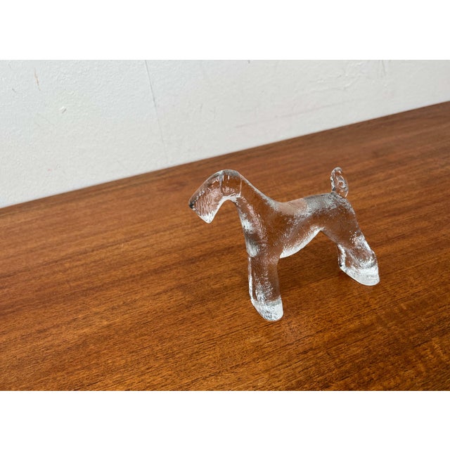 Vintage Swedish Glass Kennel Series Airedale Terrier Sculpture by Bertil Vallien for Kosta Boda, 1970s For Sale - Image 14 of 18