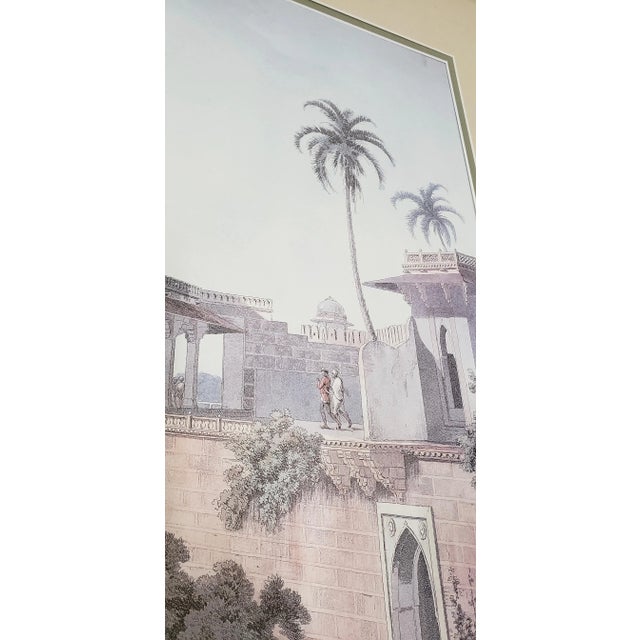 Hand Colored Engraving North African Landscape With Figures and Architecture For Sale In San Francisco - Image 6 of 11