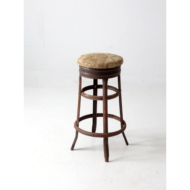 Antique Industrial Stool For Sale - Image 9 of 12