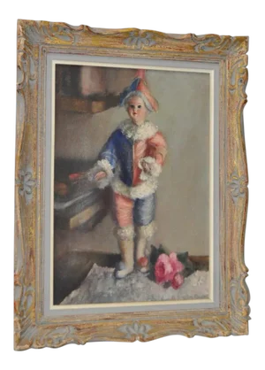 The Doll and the Rose Still Life Oil Painting C.1930