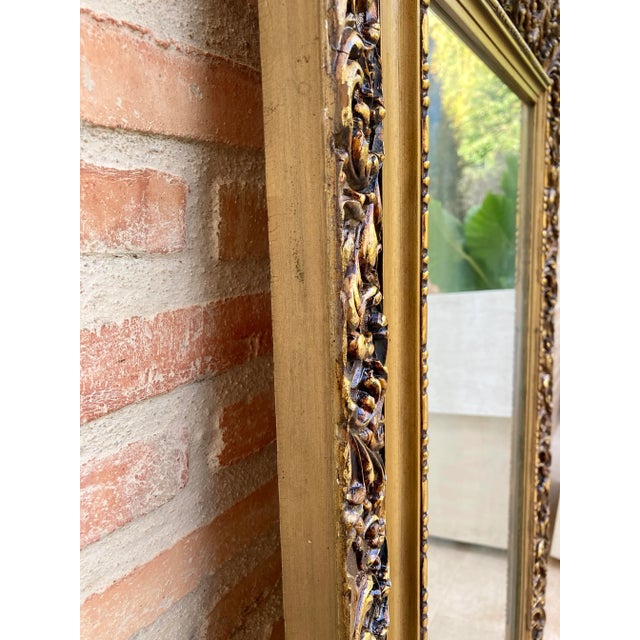Vintage Spanish Mirror with Gold Frame For Sale - Image 4 of 7