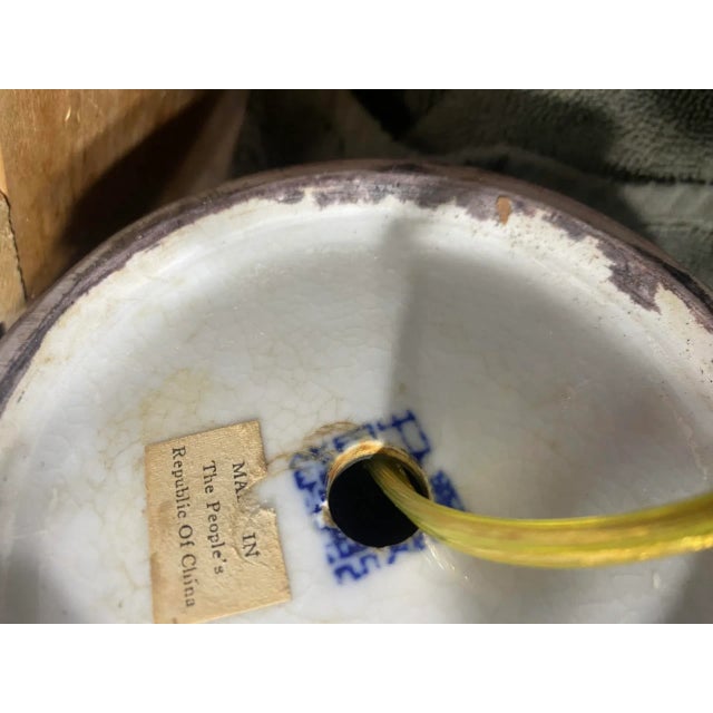 Vintage Oxblood Chinese Vase Lamp For Sale - Image 11 of 13