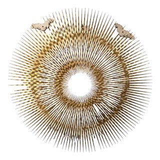 18th Century Gilt Carved Wooden Sunburst For Sale