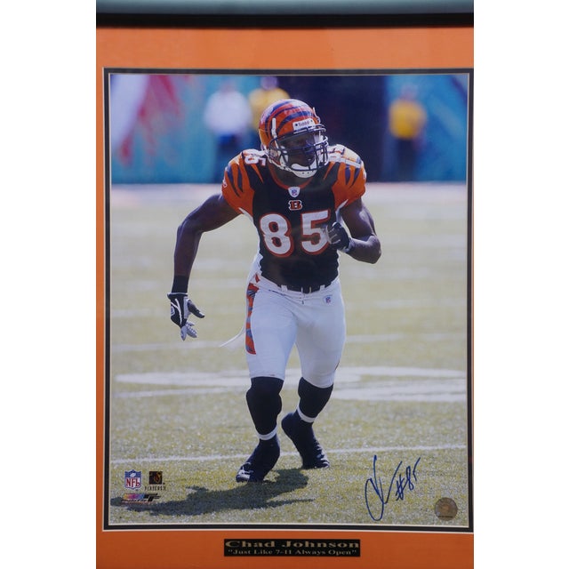 Late 20th Century Late 20th Century Cincinnati Bengals Chad Johnson Just Like 7-11 Always Open Signed Photo 26" For Sale - Image 5 of 10