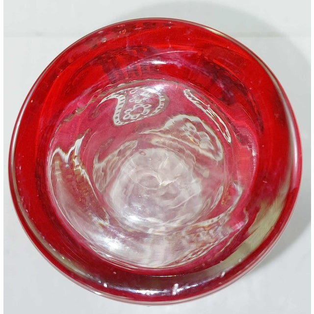 Set 8 MCM Culver 22k Gold & Red Paisley Highball Glasses Tumblers W/ Carrier For Sale In Orlando - Image 6 of 9