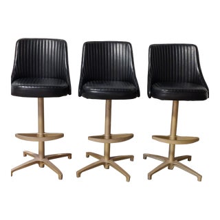 1960s Vintage Chromcraft Barstools - Set of 3 For Sale
