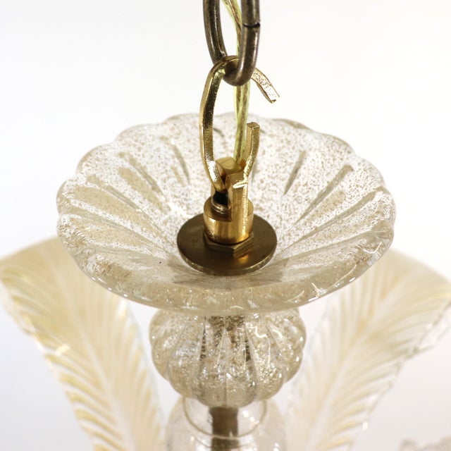 Mid 20th Century Mid-Century Gold-Infused Cristallo Murano Chandelier For Sale - Image 5 of 12