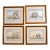 Set of 4 1940s English Tall Ship Colored Engravings For Sale