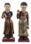 Asian Wooden Figurative Sculptures, Set of 2 For Sale