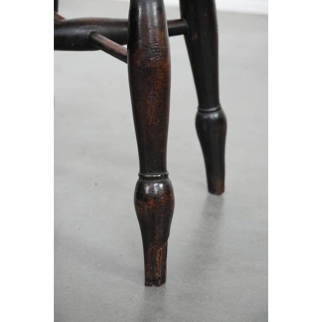 English Antique Windsor Stool, 18th Century For Sale - Image 9 of 12