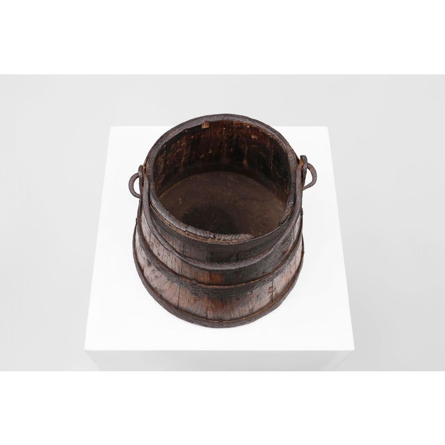 French Handmade Wooden Bucket, 18th Century For Sale - Image 9 of 11