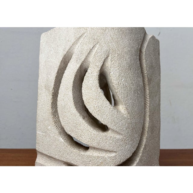 Stone Mid-Century Modern French Stone Table Lamp by Evy Dan For Sale - Image 7 of 18