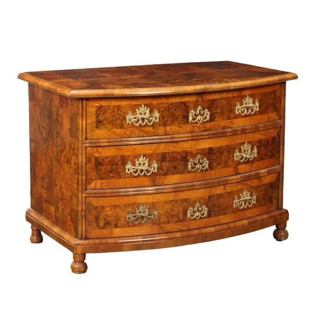 Antique Demi Lune Chest of Drawers in Walnut For Sale - Image 13 of 13