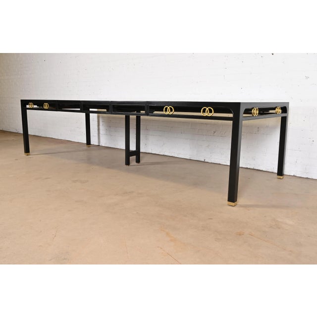 An exceptional mid-century modern Hollywood Regency Chinoiserie extension dining table By Michael Taylor for Baker...