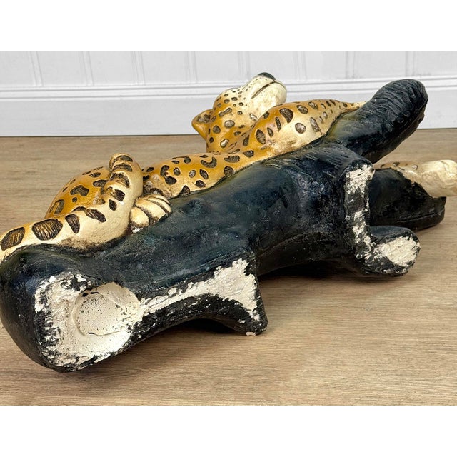 Vintage 25" Hollywood Regency Leopard Figural Statue Sculpture For Sale - Image 15 of 15