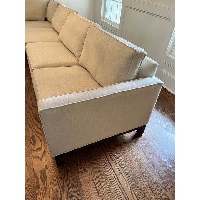 Ethan Allen Melrose Too Chaise MidCentury Modern Style Sectional Sofa