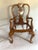Brown Early 20c Queen Anne Red Velvet Mahogany Chair - 1 Pc For Sale - Image 8 of 9