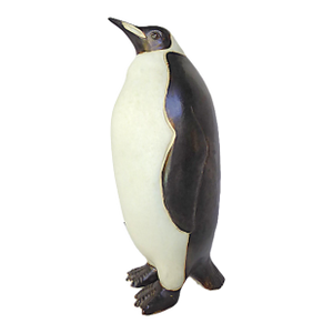 Vintage Scandinavian Modern Large Pottery Realistic Penguin 1960s