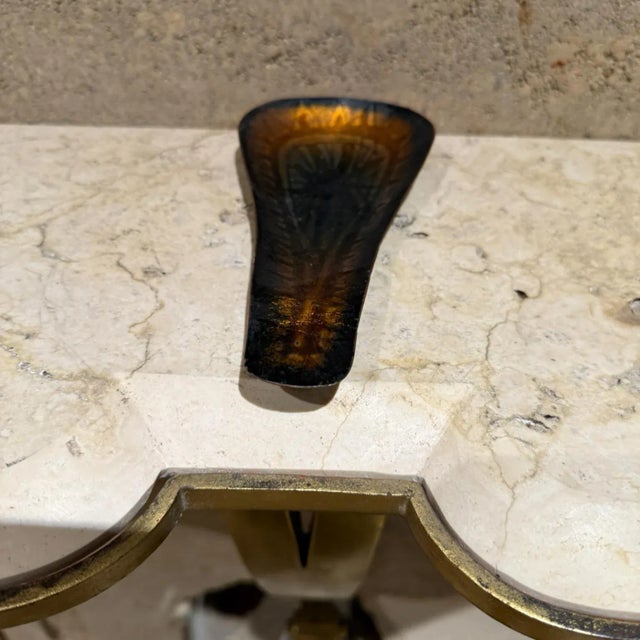 AMBIANIC presents 1960s Copper Enamel ceramic artwork signed Cesare Verzolini & Romolo Lanciani 8 long x 3.78 w x 1 h...