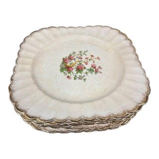 1900s Golden Ware 22 Carat Gold Plates - Set of 9 For Sale