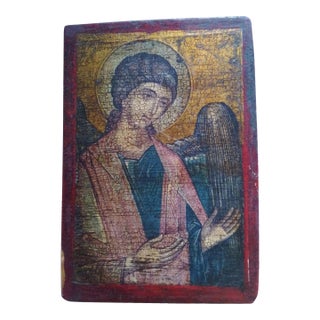 Orthodox Icon of Virgin Eleusa (Umilenie/Tenderness), Painting on Wood, 18th-Century.. For Sale
